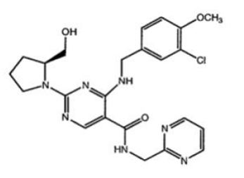 Иллюстрация структурной формулы STENDRAÂ® (avanafil)